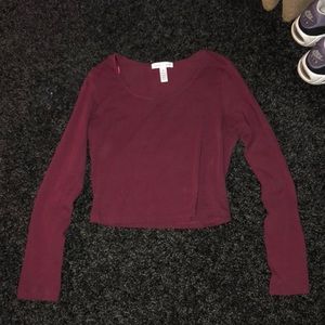Maroon crop top